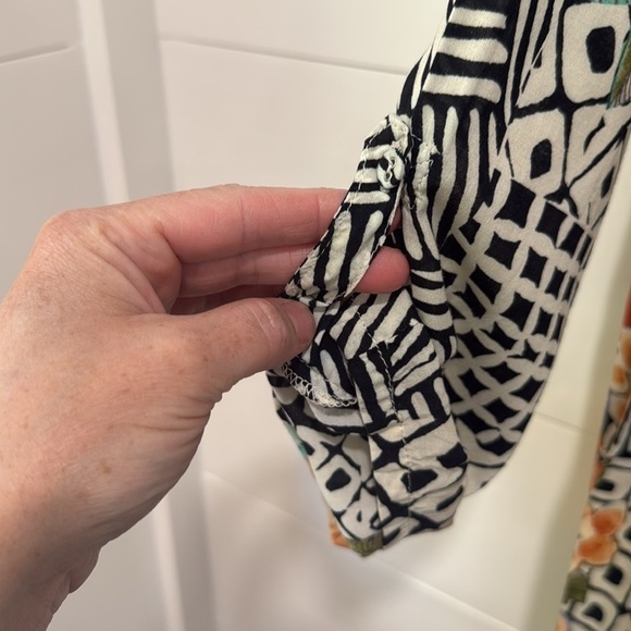 Johnny Was Sunlight Habitai Printed Tunic Top Blouse Multicolor Button Up Small - Picture 5 of 11